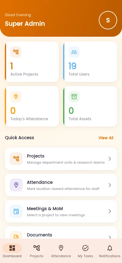 The same dashboard on a phone